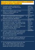 AHA ACLS POST-TEST QUESTIONS & ANSWERS PASSED ALREADY GRADED A&plus;