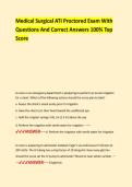 Medical Surgical ATI Proctored Exam With  Questions And Correct Answers 100&percnt; Top  Score