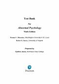 Abnormal Psychology 9th Edition Test Bank &ndash; Thomas F&period; Oltmanns & Robert E&period; Emery