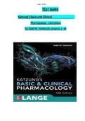 TEST BANK Katzung's Basic and Clinical Pharmacology&comma; 16th Edition by Todd W&period; Vanderah&comma; Chapters 1 - 66