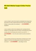 RN Adult Medical Surgical Online Practice  NGN