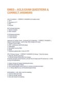 EMED &ndash; ACLS EXAM QUESTIONS & CORRECT ANSWERS