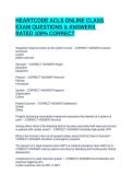 HEARTCODE ACLS ONLINE CLASS EXAM QUESTIONS & ANSWERS RATED 100&percnt; CORRECT