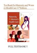 Maternity & Women's Health Care Test Bank &vert; 11th Edition Lowdermilk &vert; Nursing Exam Prep & Study Guide