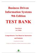 Test Bank &mdash; Business Driven Information Systems&colon; 9th Edition &mdash; Paige Baltzan & Amy Phillips &mdash; ISBN 9781264638727 &mdash; Latest Update 2025&sol;2026 &mdash; &lpar;All Chapters Covered 1&ndash;9&rpar;