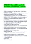 NURS 265 Exam 4 Study Guide Questions with Correct Answers 