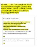 MGT 6311 - Final Exam Study Guide Newest  Actual Exam With Complete Questions And  Correct Detailed Answers &lpar;Verified Answers&rpar;  &vert;Already Graded A&plus; Georgia Institute of  Technology-Main Campus  