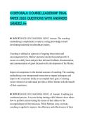 CORPORALS COURSE LEADERSHIP FINAL PAPER 2026 QUESTIONS WITH ANSWERS GRADED A&plus;
