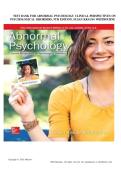 TEST BANK FOR ABNORMAL PSYCHOLOGY CLINICAL PERSPECTIVES ON PSYCHOLOGICAL DISORDERS&comma; 9TH EDITION&comma; SUSAN KRAUSS WHITBOURNE ISBN&colon;978-1260547917 Complete Guide&vert; With Rationales &vert; Revised Edition&vert; &vert; A&plus;&vert;