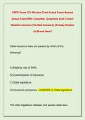 USPS Exam 421 Window Clerk Actual Exam Newest  Actual Exam With Complete  Questions And Correct  Detailed Answers &lpar;Verified Answers&rpar; &vert;Already Graded  A&plus;&vert;Brand New&excl;&excl;