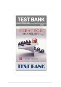 Strategic Management &lpar;6th Edition&rpar;&comma; Frank T&period; Rothaermel&comma; ISBN 978-1266191862 &ndash; Complete Test Bank with Verified Answers