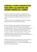 CORPORALS COURSE COMMUNICATION EXAM SCRIPT 2026 QUESTIONS AND ANSWERS VERIFIED 100&percnt; CORRECT