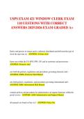 USPS EXAM 421 WINDOW CLERK EXAM  110 UESTIONS WITH CORRECT  ANSWERS 20252026 EXAM GRADED A&plus;
