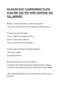 BALANCED BODY COMPREHENSIVE PILATES EXAM PREP 2026 TEST PAPER QUESTIONS AND FULL ANSWERS