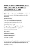 BALANCED BODY COMPREHENSIVE PILATES FINAL EXAM SCRIPT 2026 COMPLETE QUESTIONS AND SOLUTIONS