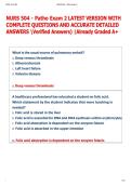 NURS 504 - Patho Exam 2 LATEST VERSION WITH  COMPLETE QUESTIONS AND ACCURATE DETAILED  ANSWERS Verified Answers&rpar; &vert;Already Graded A&plus; 