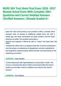 NURS 504 Test Bank Final Exam 2026 -2027  Newest Actual Exam With Complete 300&plus;  Questions And Correct Detailed Answers  &lpar;Verified Answers&rpar; &vert;Already Graded A&plus;