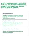 NURS 222 Professional Nursing I Exam 2 Study  Guide Exam 2026-2027 NEWEST VERSION WITH  COMPLETE 200&plus; QUESTIONS AND CORRECTR  DETAILED ANSWERS GRADED A&plus; 