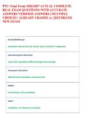 PTU&colon; Final Exam 20262027 ACTUAL COMPLETE  REAL EXAM QUESTIONS WITH ACCURATE  ANSWERS VERIFIED ANSWERS &vert; MULTIPLE  CHOICES &sol; ALREADY GRADED A&plus; &vert;2025 BRAND  NEW EXAM