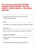 PTU&colon; Final exam question WITH ACCURATE  ANSWERS VERIFIED ANSWERS &vert; MULTIPLE  CHOICES &sol; ALREADY GRADED A&plus; &vert;2026 BRAND  NEW EXAM