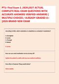 PTU&colon; Final Exam 2&comma; 20262027 ACTUAL  COMPLETE REAL EXAM QUESTIONS WITH  ACCURATE ANSWERS VERIFIED ANSWERS &vert;  MULTIPLE CHOICES &sol; ALREADY GRADED A&plus;  &vert;2026 BRAND NEW EXAM