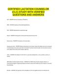 Certified Lactation Counselor &lpar;CLC&rpar; &ndash; Lactation Education Resources&comma; 2025 &ndash; Verified Study Questions and Answers