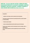 NURS 2500 - Final Exam 2026-2027 ACTUAL COMPLETE REAL  EXAM QUESTIONS WITH ACCURATE ANSWERS VERIFIED  ANSWERS &vert; MULTIPLE CHOICES &sol; ALREADY GRADED A&plus;  &vert;2026 BRAND NEW EXAM&excl;&excl;Utah State University 