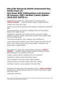 Maryville Advanced Health Assessment Key Points Exam 4 Test Exam With 334Questions and Answers All Answers 100 Verified &lpar;Latest Update 2024-2025 RATED A