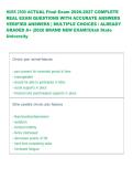 NURS 2500 ACTUAL Final Exam 2026-2027 COMPLETE  REAL EXAM QUESTIONS WITH ACCURATE ANSWERS  VERIFIED ANSWERS &vert; MULTIPLE CHOICES &sol; ALREADY  GRADED A&plus; &vert;2026 BRAND NEW EXAM&excl;&excl;Utah State  University  