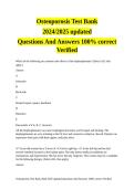 Osteoporosis Test Bank 2024-2025 updated Questions And Answers 100 correct Verified