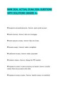BANK DEAL ACTUAL EXAM 2026 QUESTIONS WITH SOLUTIONS GRADED A&plus;