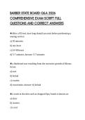 BARBER STATE BOARD Q&A 2026 COMPREHENSIVE EXAM SCRIPT FULL QUESTIONS AND CORRECT ANSWERS