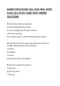 BARBER STATE BOARD Q&A 2026 FINAL PAPER EXAM Q&A STUDY GUIDE WITH VERIFIED SOLUTIONS