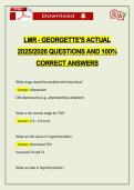 LMR - GEORGETTE'S ACTUAL 2026 QUESTIONS AND 100&percnt; CORRECT ANSWERS