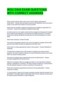 WGU D545 EXAM QUESTIONS WITH CORRECT ANSWERS 