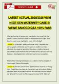 LATEST ACTUAL 2026 VSIM NEXT-GEN MATERNITY CASE 5&colon; FATIME SANOGO Q&A 100&percnt; PASS