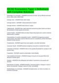 IGCSE Economics Paper 1 Definitions with Complete Solutions