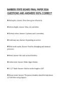 BARBERS STATE BOARD FINAL PAPER 2026 QUESTIONS AND ANSWERS 100&percnt; CORRECT