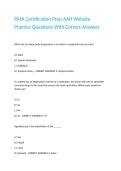 RMA Certification Prep AAH Website Practice Questions With Correct Answers