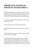 BARBRI MBE ACTUAL EXAM PAPER 2026 QUESTIONS WITH SOLUTIONS GRADED A&plus;