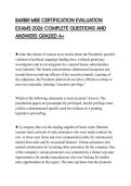 BARBRI MBE CERTIFICATION EVALUATION EXAMS 2026 COMPLETE QUESTIONS AND ANSWERS GRADED A&plus;
