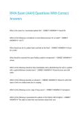 RMA Exam &lpar;AAH&rpar; Questions With Correct Answers
