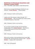 Relativity 9&period;6 RCA Exam Questions and Answers &lpar;Latest 2026&rpar;&period;