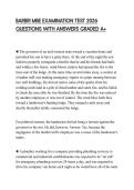 BARBRI MBE EXAMINATION TEST 2026 QUESTIONS WITH ANSWERS GRADED A&plus;