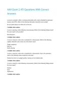 AAH Exam 2 ATI Questions With Correct Answers&period;