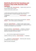 Relativity RCA Full Set Questions and Answers &lpar;Top Grade Assured&rpar; 2026 Updatea&period;