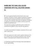 BARBRI MBE TEST BANK 2026 SOLVED QUESTIONS WITH FULL SOLUTION GRADED A&plus;