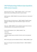 UNE Pathophysiology Midterm Exam Questions With Correct Answers&period;