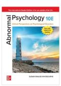 TEST BANK FOR Abnormal Psychology&colon; Clinical Perspectives on Psychological Disorders 10th Edition by Susan Krauss Whitbourne ISBN&colon;978-1266566899 COMPLETE GUIDE ALL CHAPTERS COVERED 100&percnt; VERIFIED A&plus; GRADE ASSURED&excl;&excl;&excl;&excl;&excl; NEW LATEST UPDATE&excl;&excl;&excl;&excl;&excl;