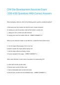 CIW Site Development Associate Exam &lpar;1D0-61B&rpar; Questions With Correct Answers